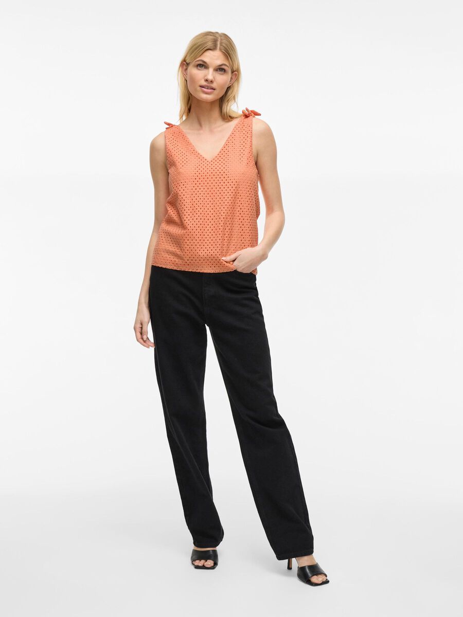 Veronica Sleeveless Top (Cadmium Orange)