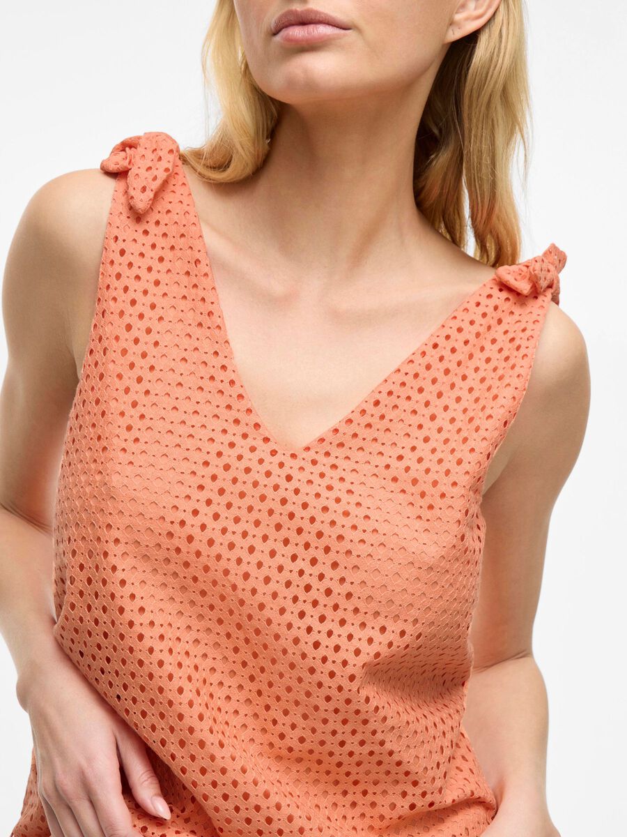 Veronica Sleeveless Top (Cadmium Orange)