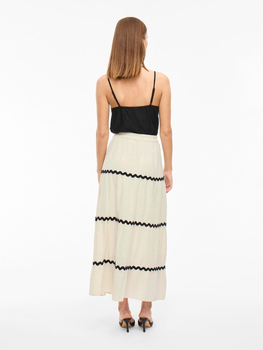 Manda High Waisted Maxi Skirt (Birch)