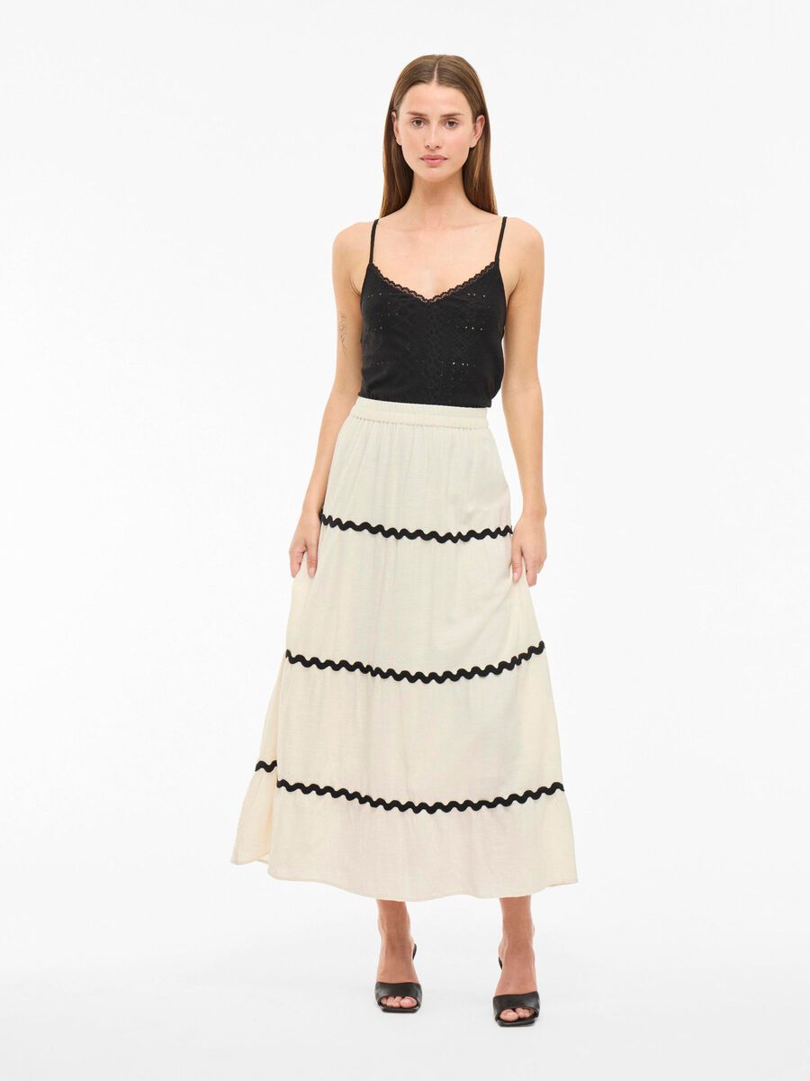 Manda High Waisted Maxi Skirt (Birch)