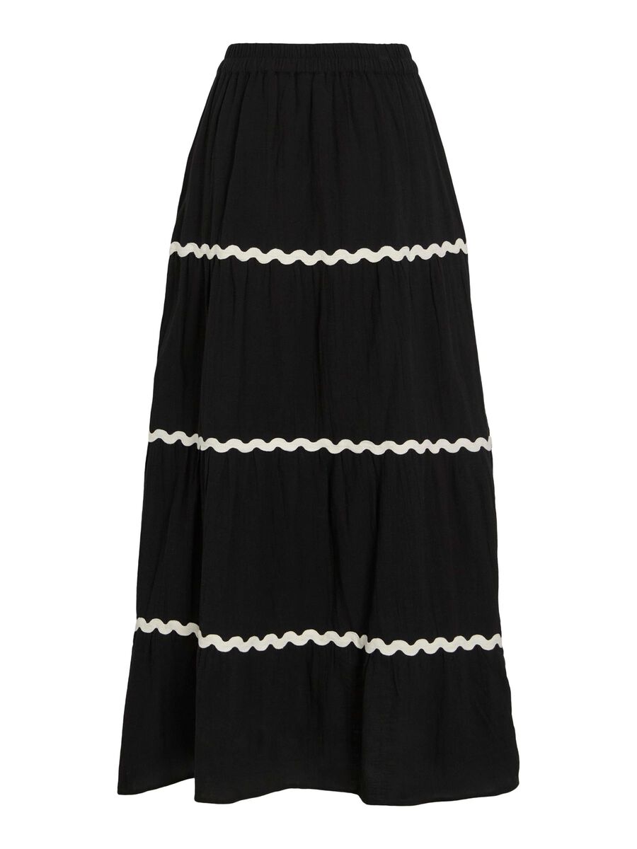 Manda High Waisted Maxi Skirt (Black Beauty)