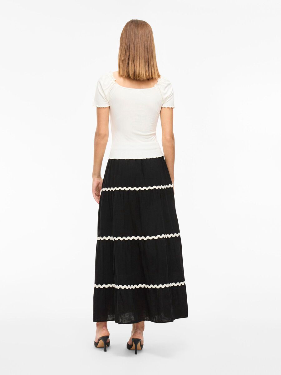 Manda High Waisted Maxi Skirt (Black Beauty)