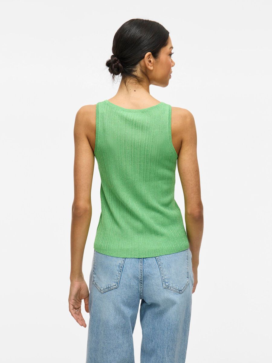 Fallon Knitted Vest Top (Summer Green)