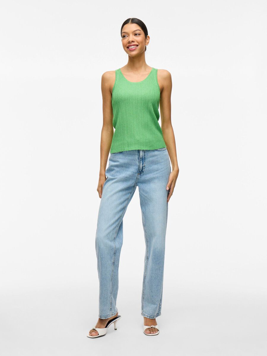 Fallon Knitted Vest Top (Summer Green)