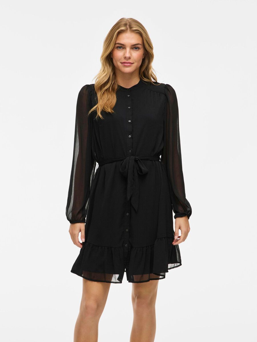 Allie Long Sleeve Mini Dress (Black Beauty)