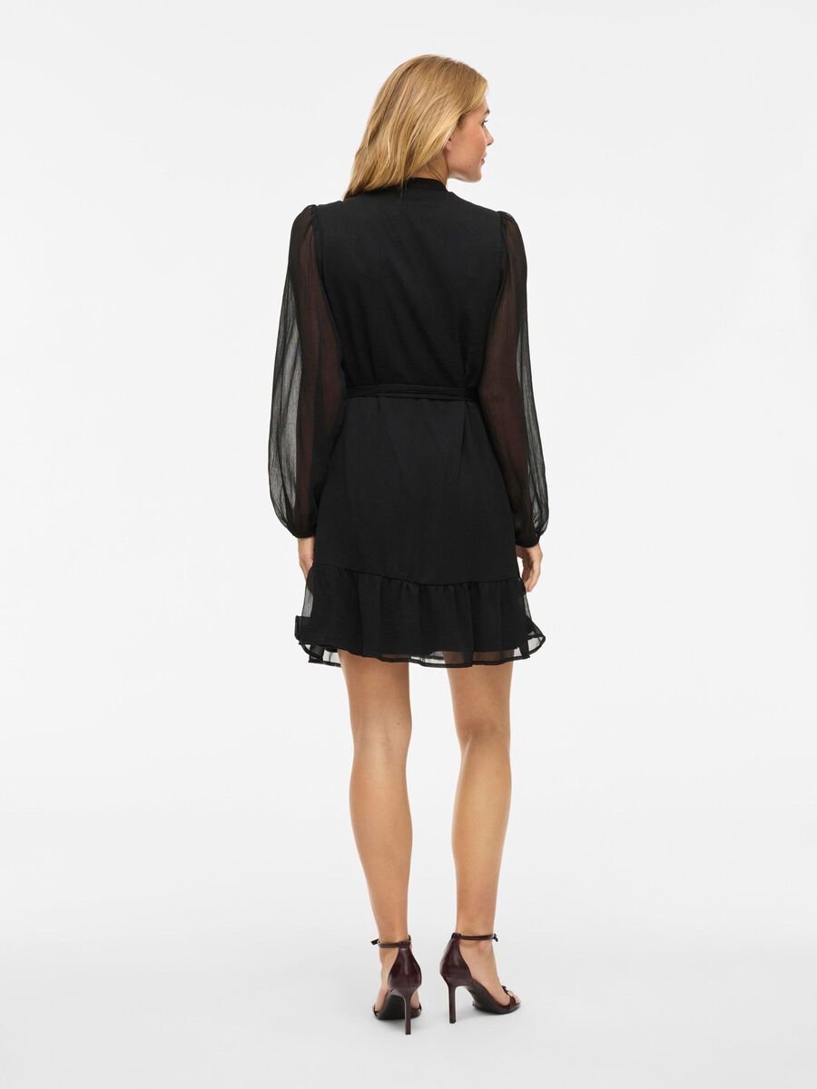 Allie Long Sleeve Mini Dress (Black Beauty)