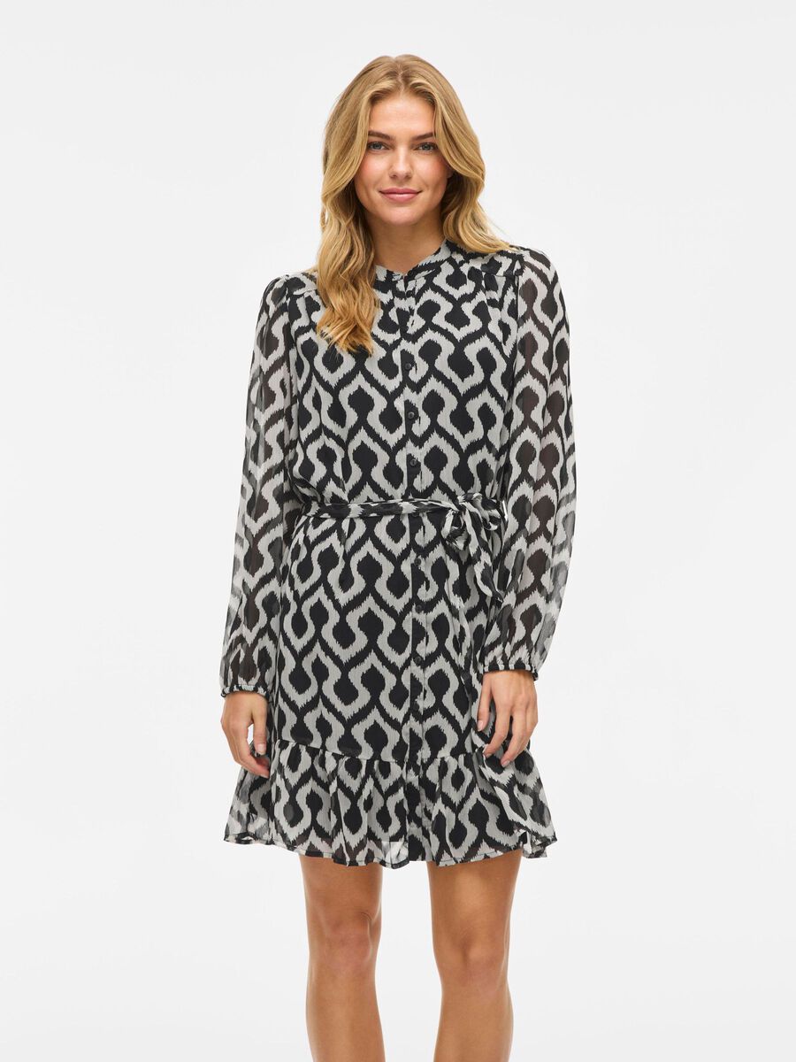 Allie Long Sleeve Mini Dress (Black Beauty/Retro Birch)