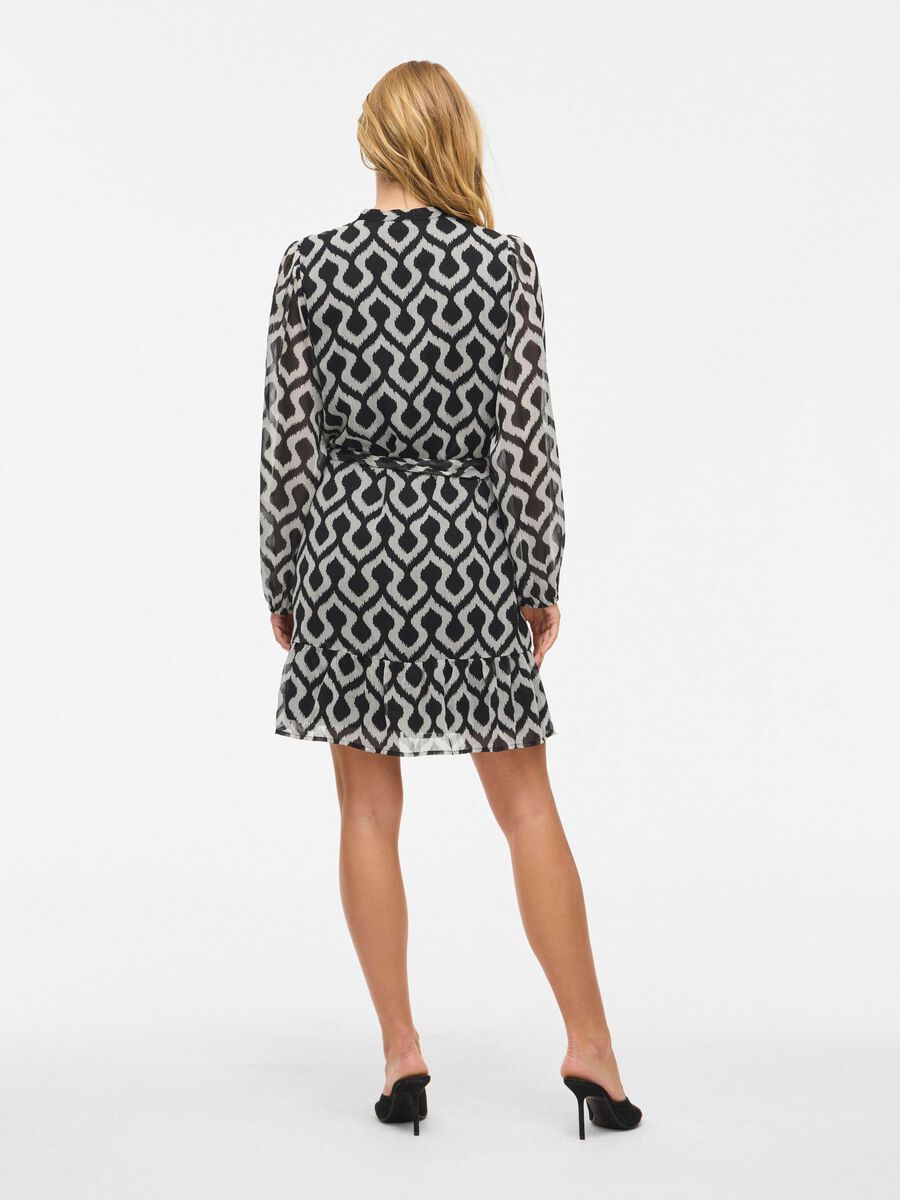 Allie Long Sleeve Mini Dress (Black Beauty/Retro Birch)