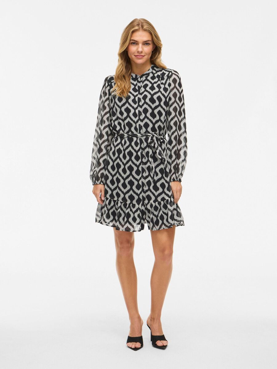 Allie Long Sleeve Mini Dress (Black Beauty/Retro Birch)