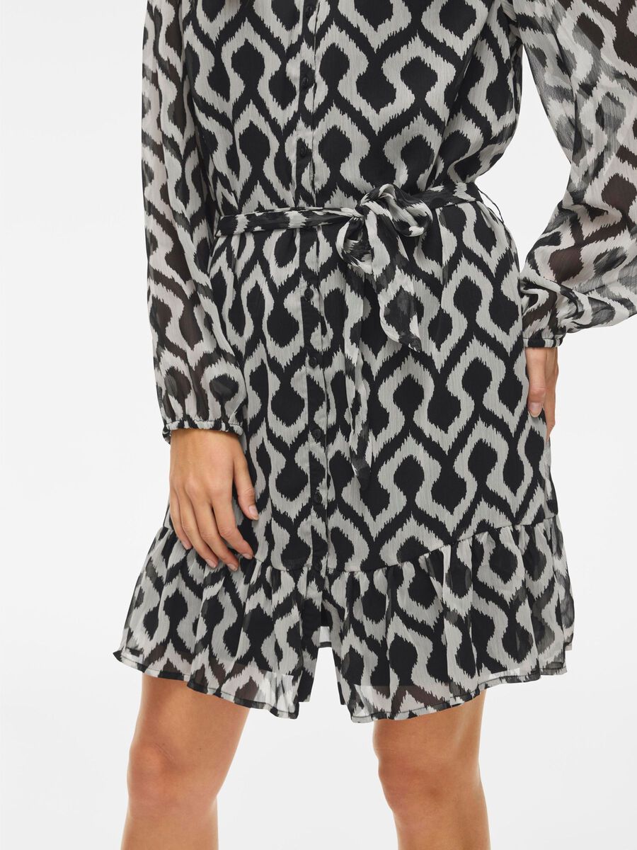 Allie Long Sleeve Mini Dress (Black Beauty/Retro Birch)