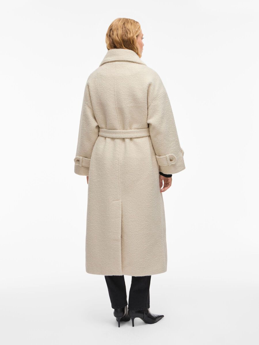 Kera Boucle Belted Coat (Birch)