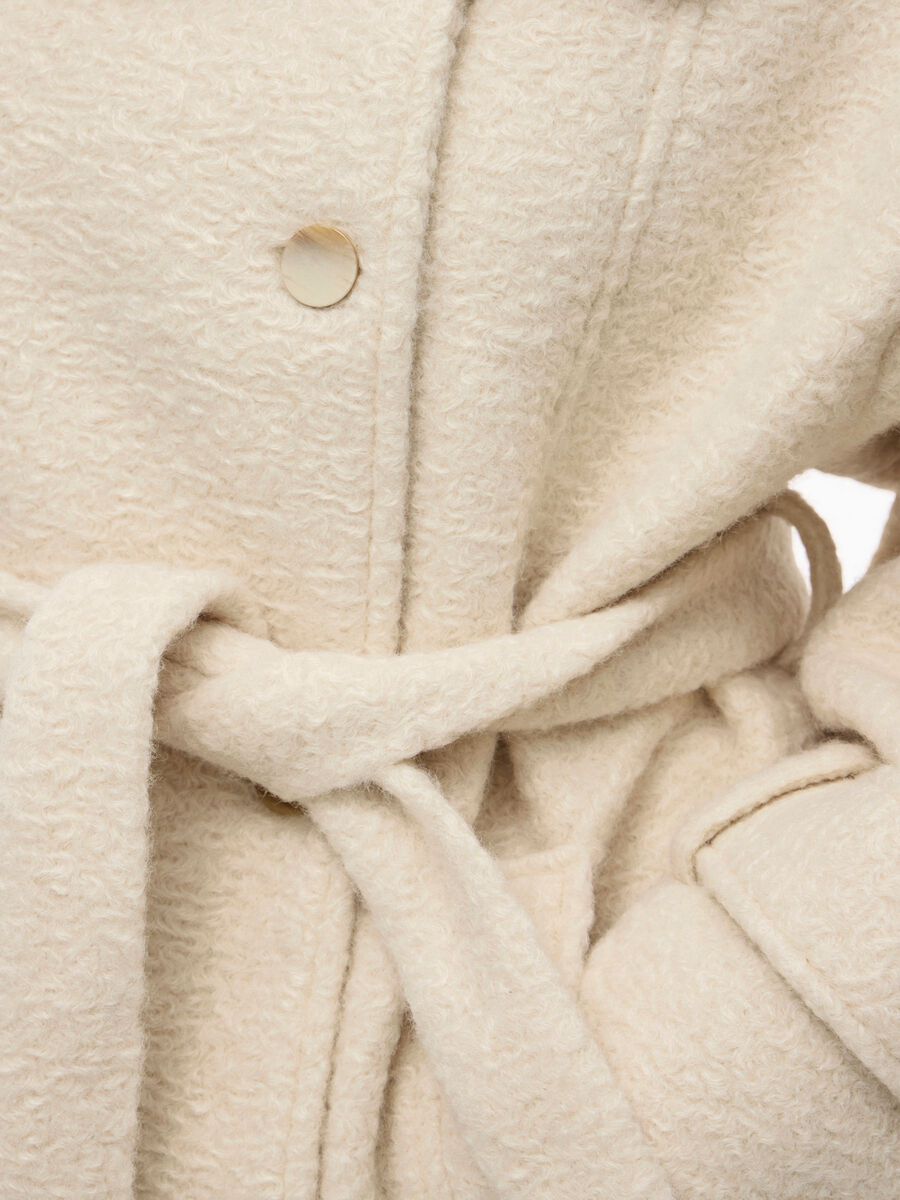 Kera Boucle Belted Coat (Birch)