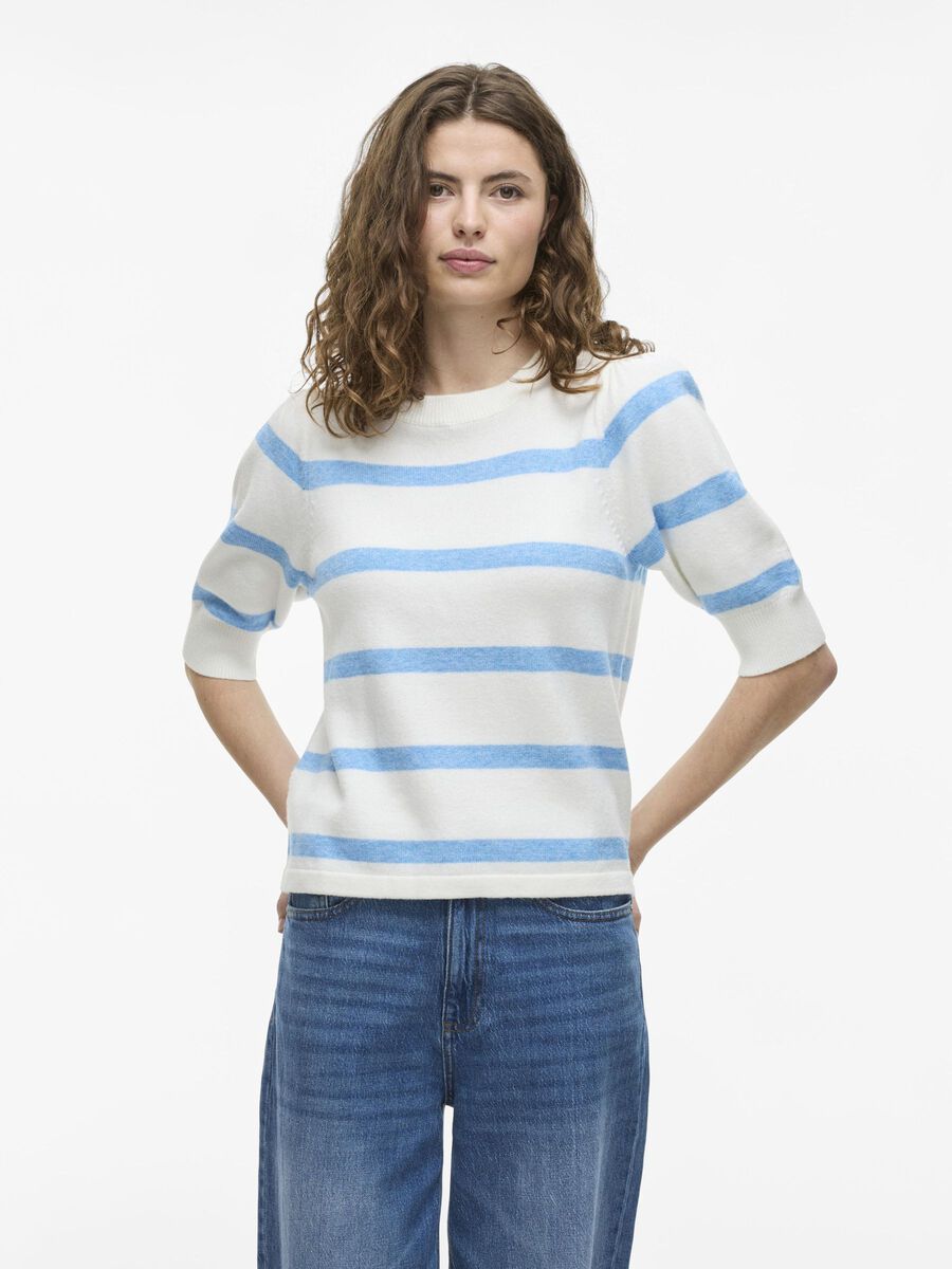 Val Knit Jumper Top (White Alyssum/Blissful)