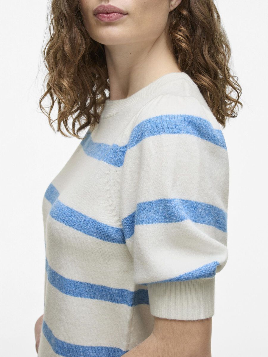 Val Knit Jumper Top (White Alyssum/Blissful)