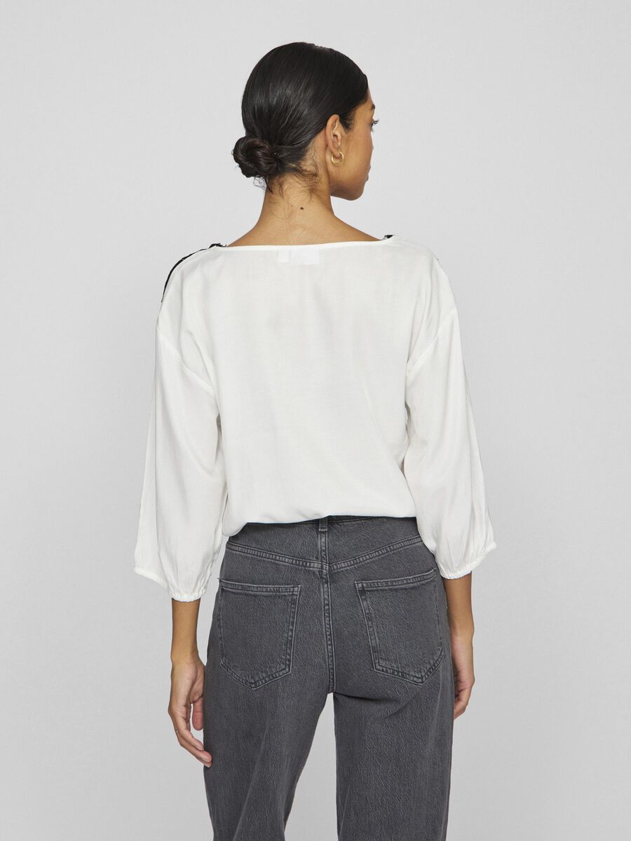 Karina Lace Top (Snow White/Black)