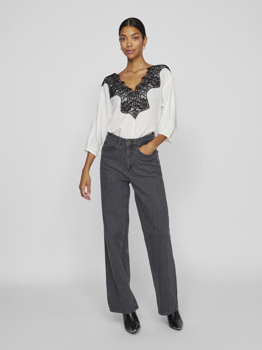 Karina Lace Top (Snow White/Black)