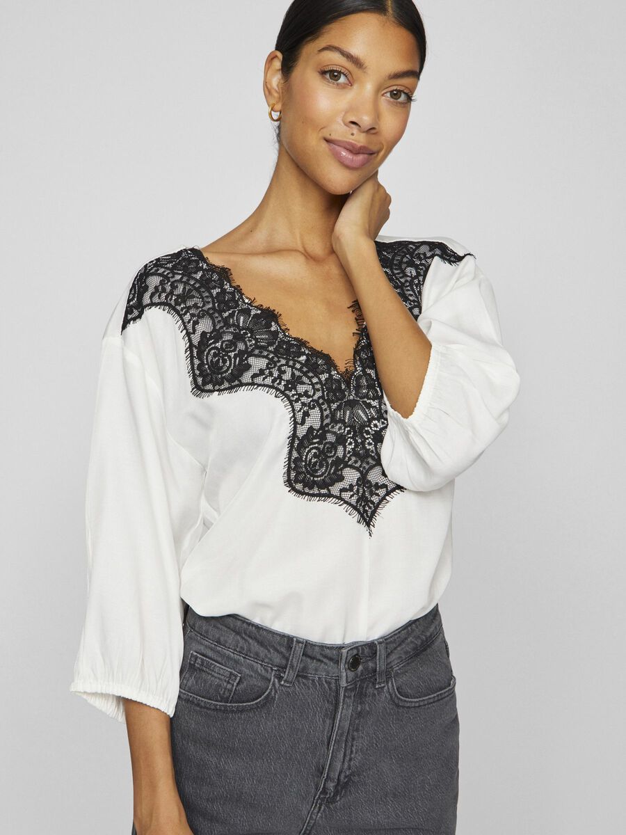 Karina Lace Top (Snow White/Black)