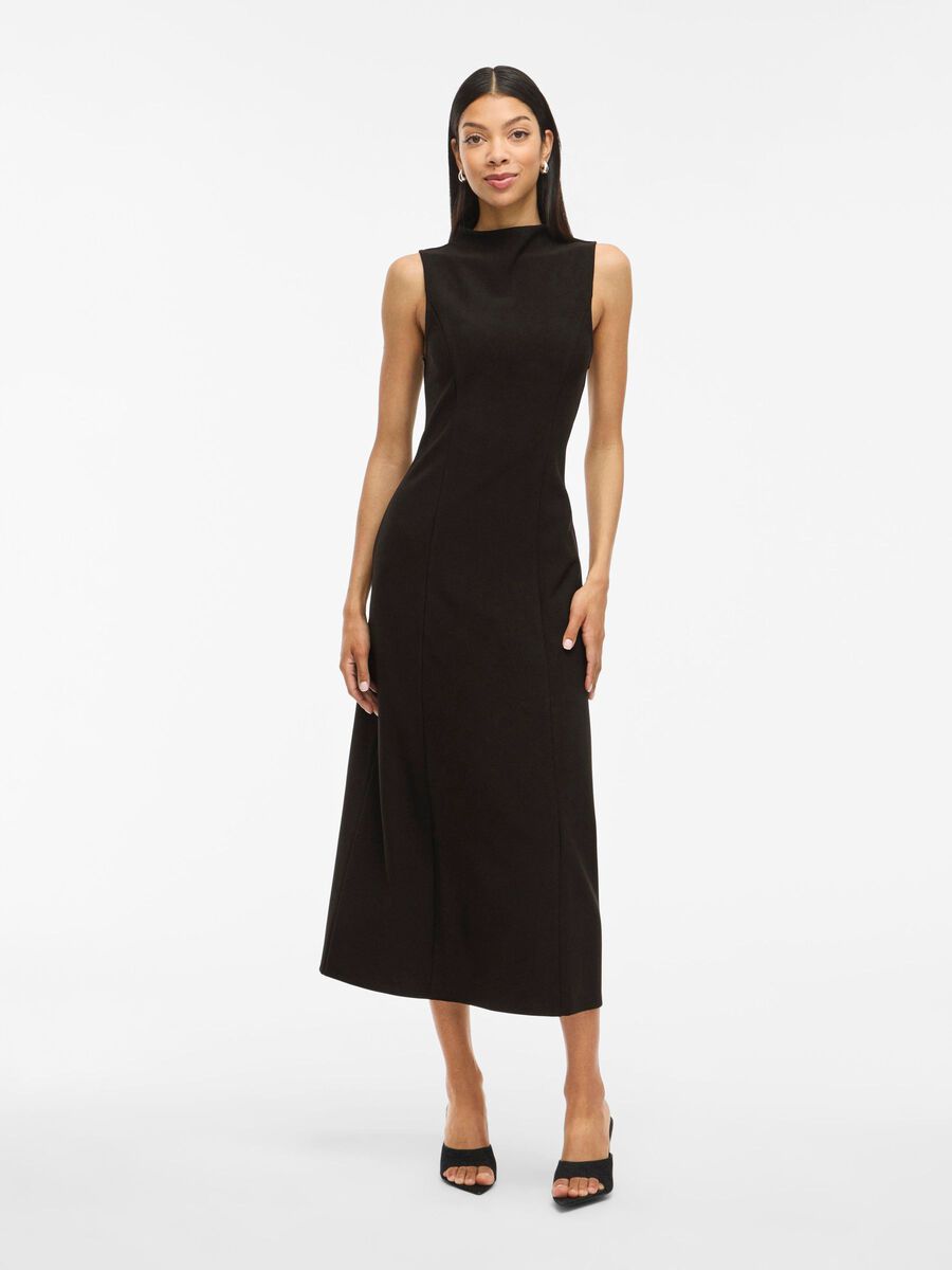 Anna Sleeveless Midi Dress (Black Beauty)