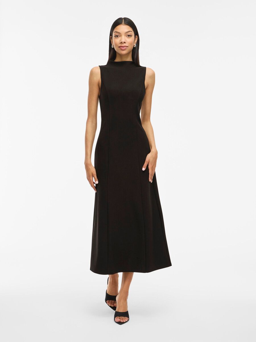 Anna Sleeveless Midi Dress (Black Beauty)