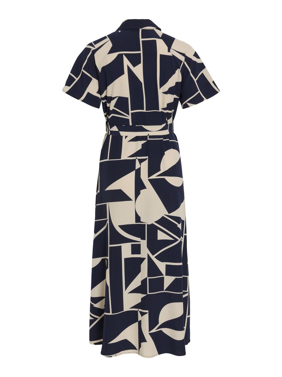 Eve Midi Shirt Dress (Navy/Birch)