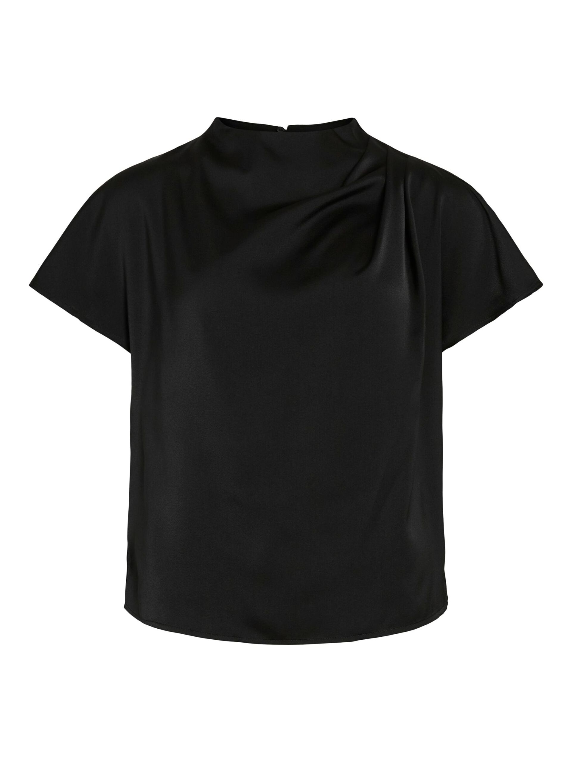 Mina Funnel Neck Top (Black Beauty)