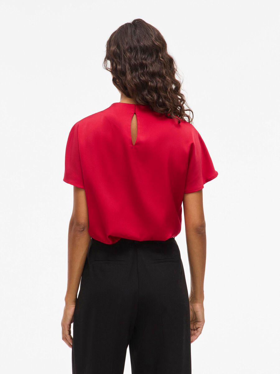 Mina Funnel Neck Top (Jester Red)