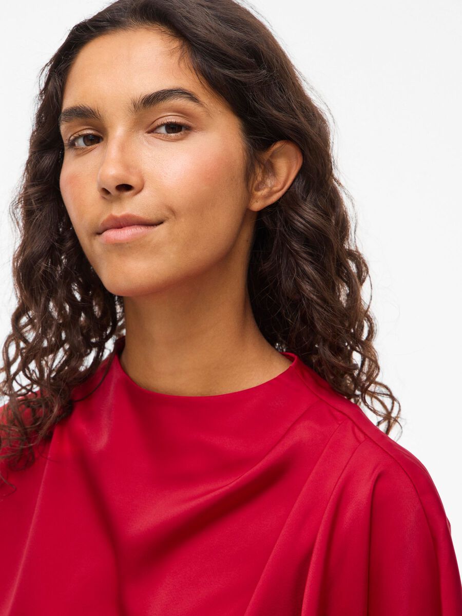 Mina Funnel Neck Top (Jester Red)