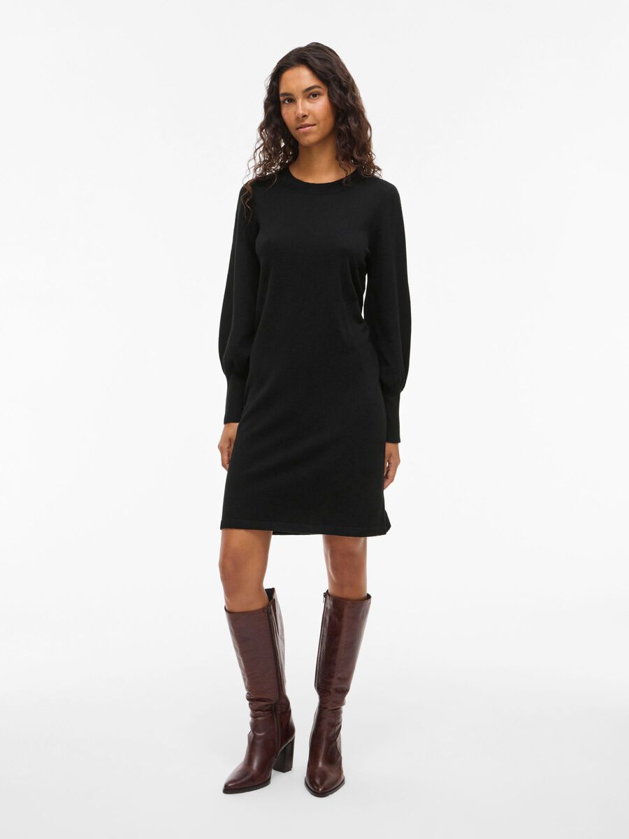 Kerry Long Sleeve Knit Dress (Black Beauty)