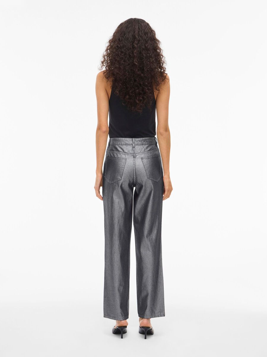 Glenda Glitter Jeans (Dark Silver)