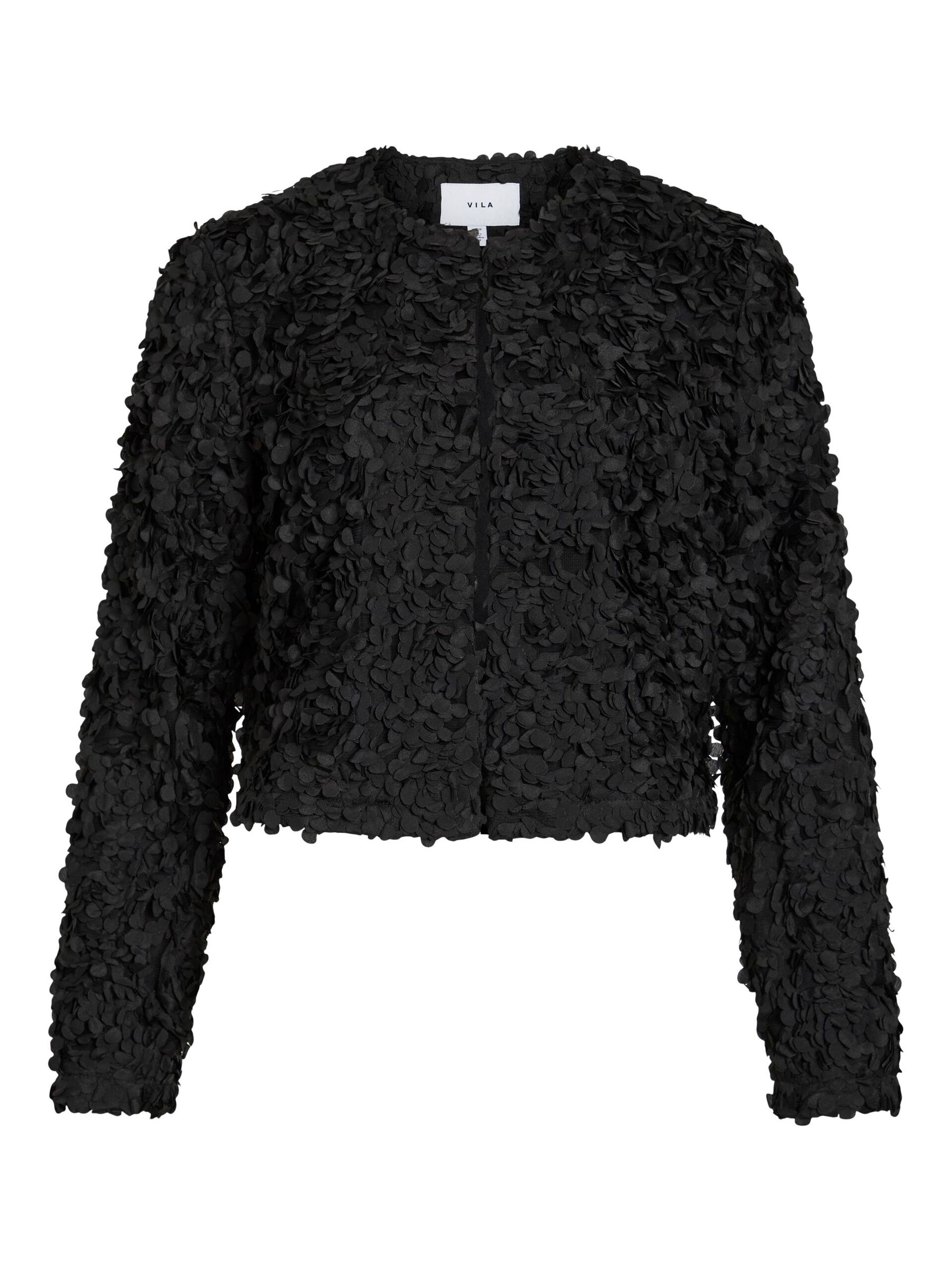Rosie Textured Cardigan (Black Beauty)