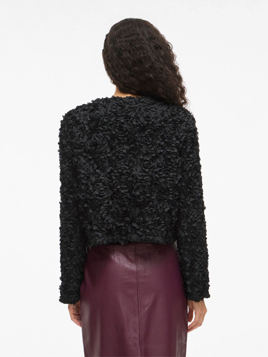 Rosie Textured Cardigan (Black Beauty)