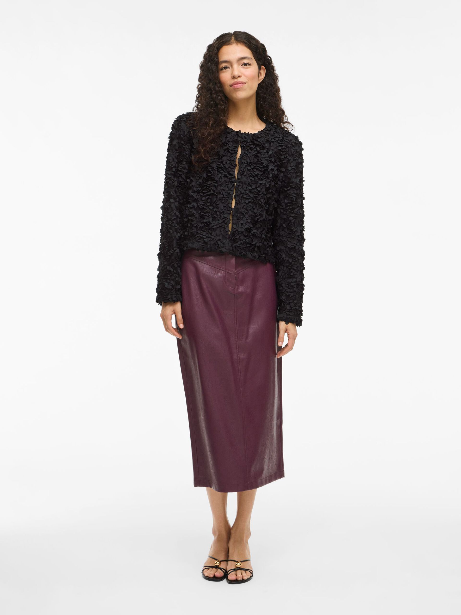 Rosie Textured Cardigan (Black Beauty)