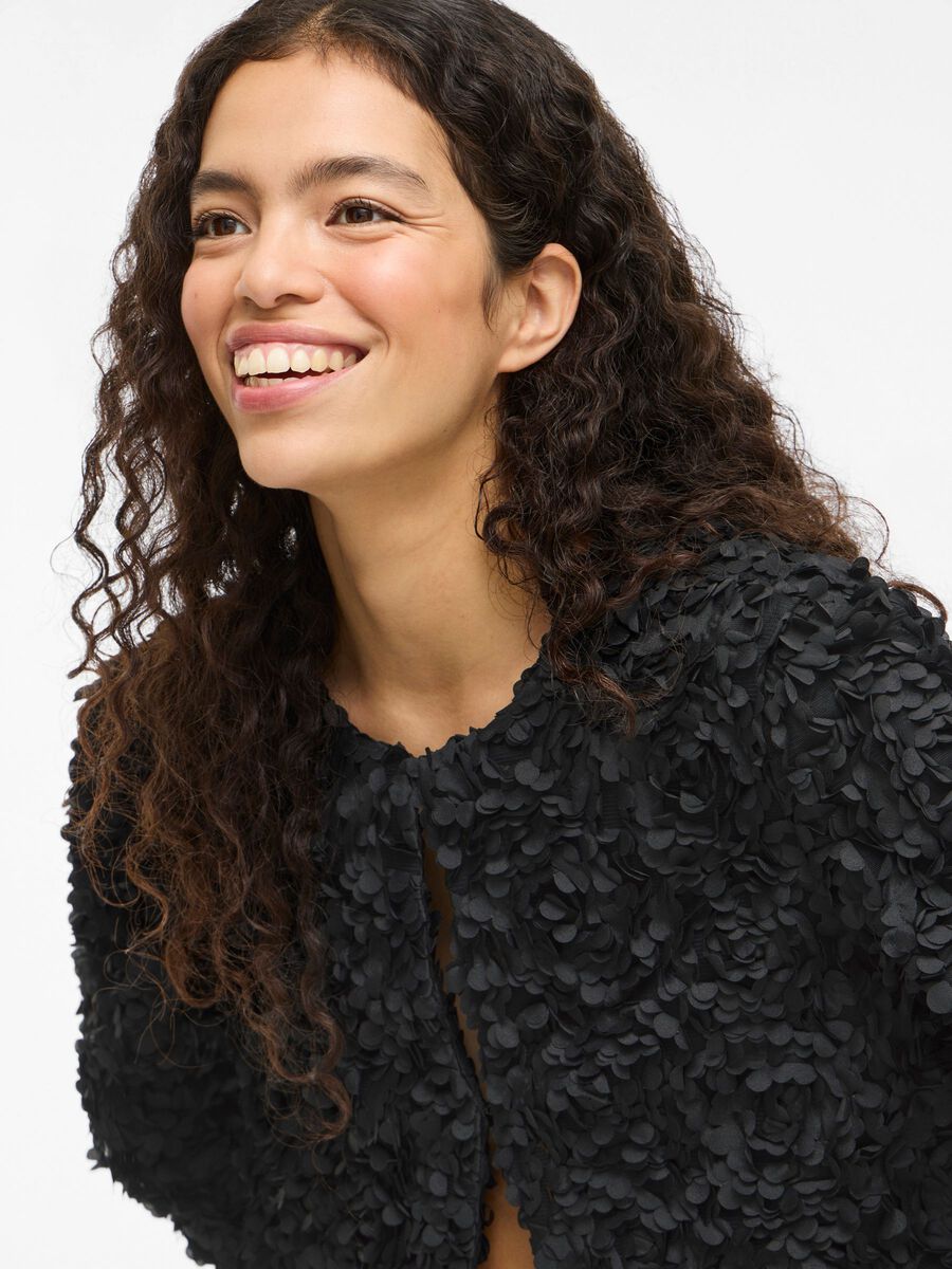 Rosie Textured Cardigan (Black Beauty)