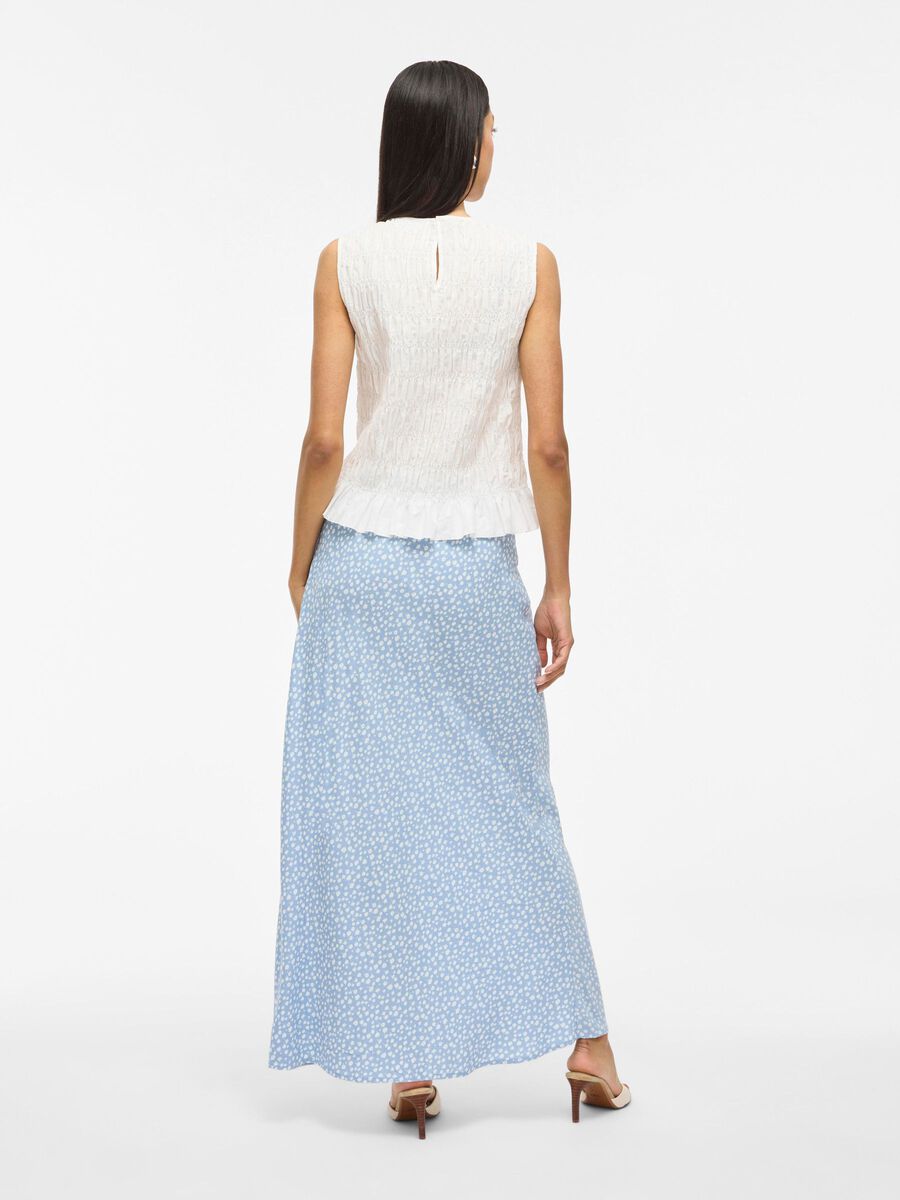Sky Maxi Skirt (Kentucky Blue/White Flower)