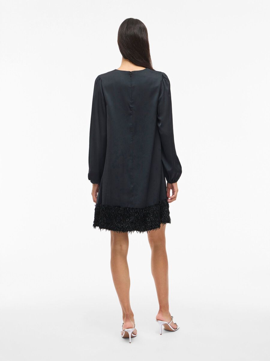 Veer Long Sleeve Mini Dress (Black Beauty)