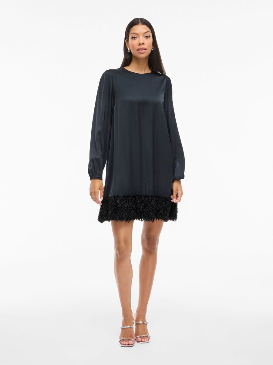 Veer Long Sleeve Mini Dress (Black Beauty)