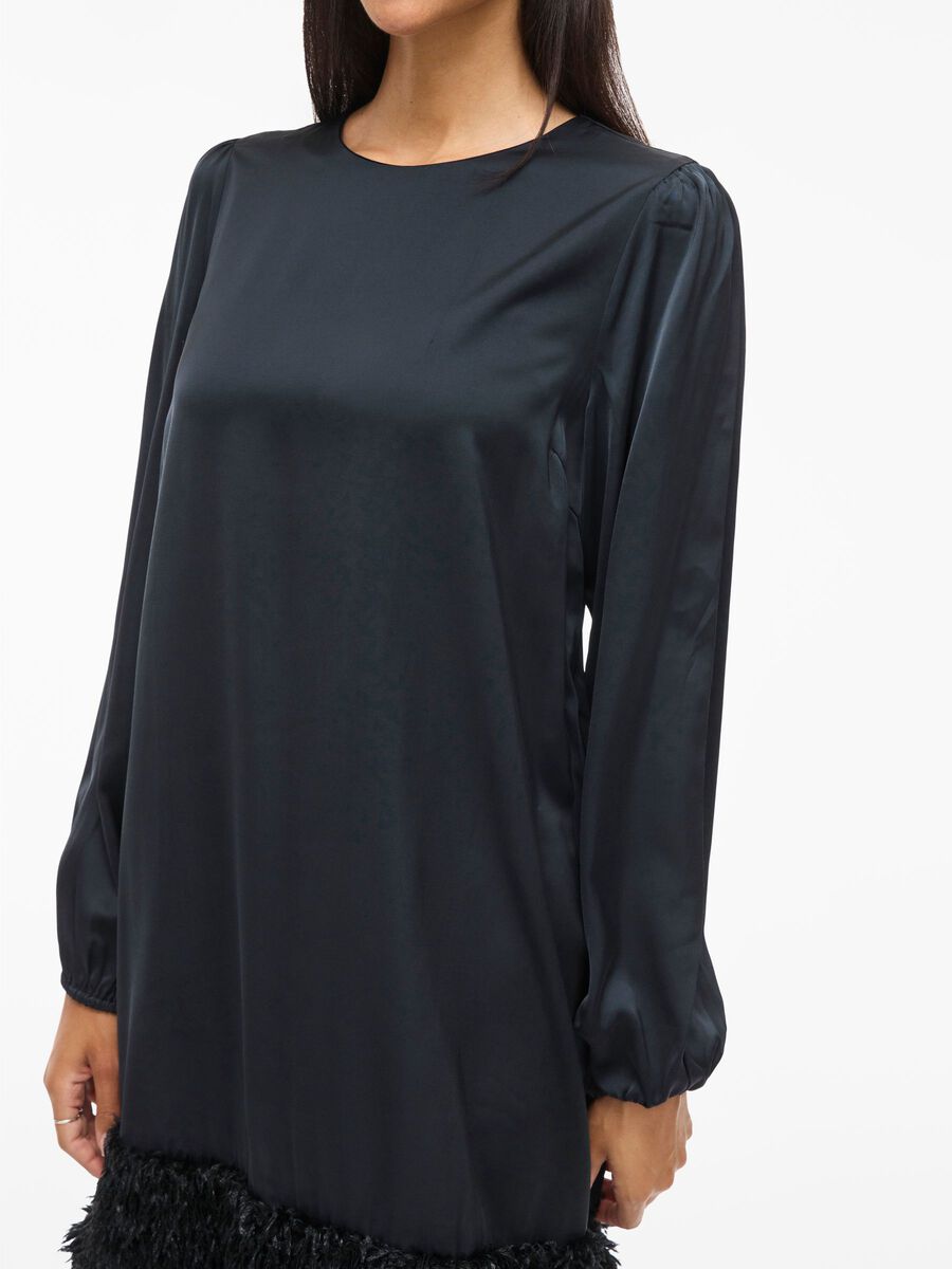 Veer Long Sleeve Mini Dress (Black Beauty)