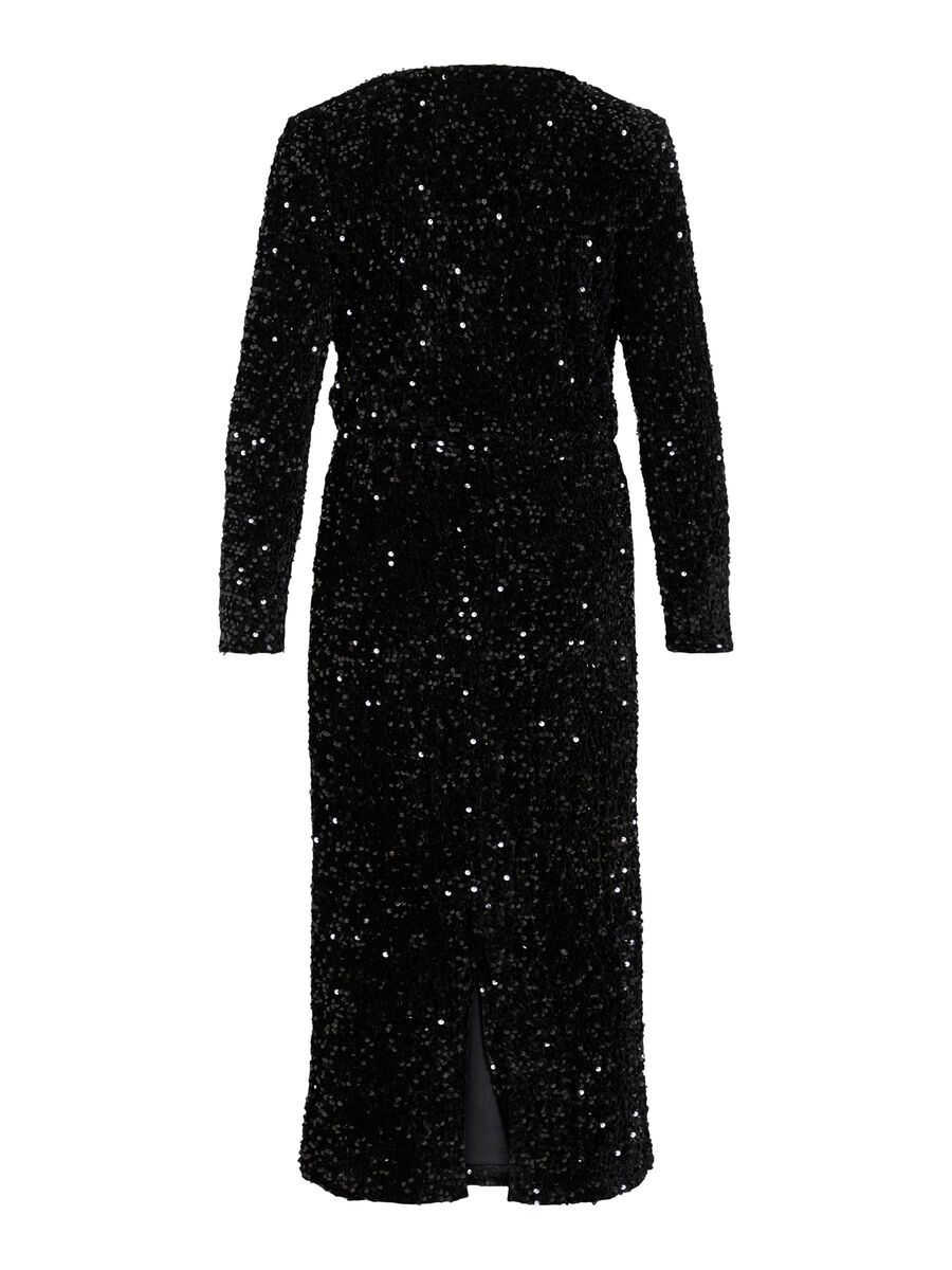 Faith Sequin Midi Dress (Black Beauty)