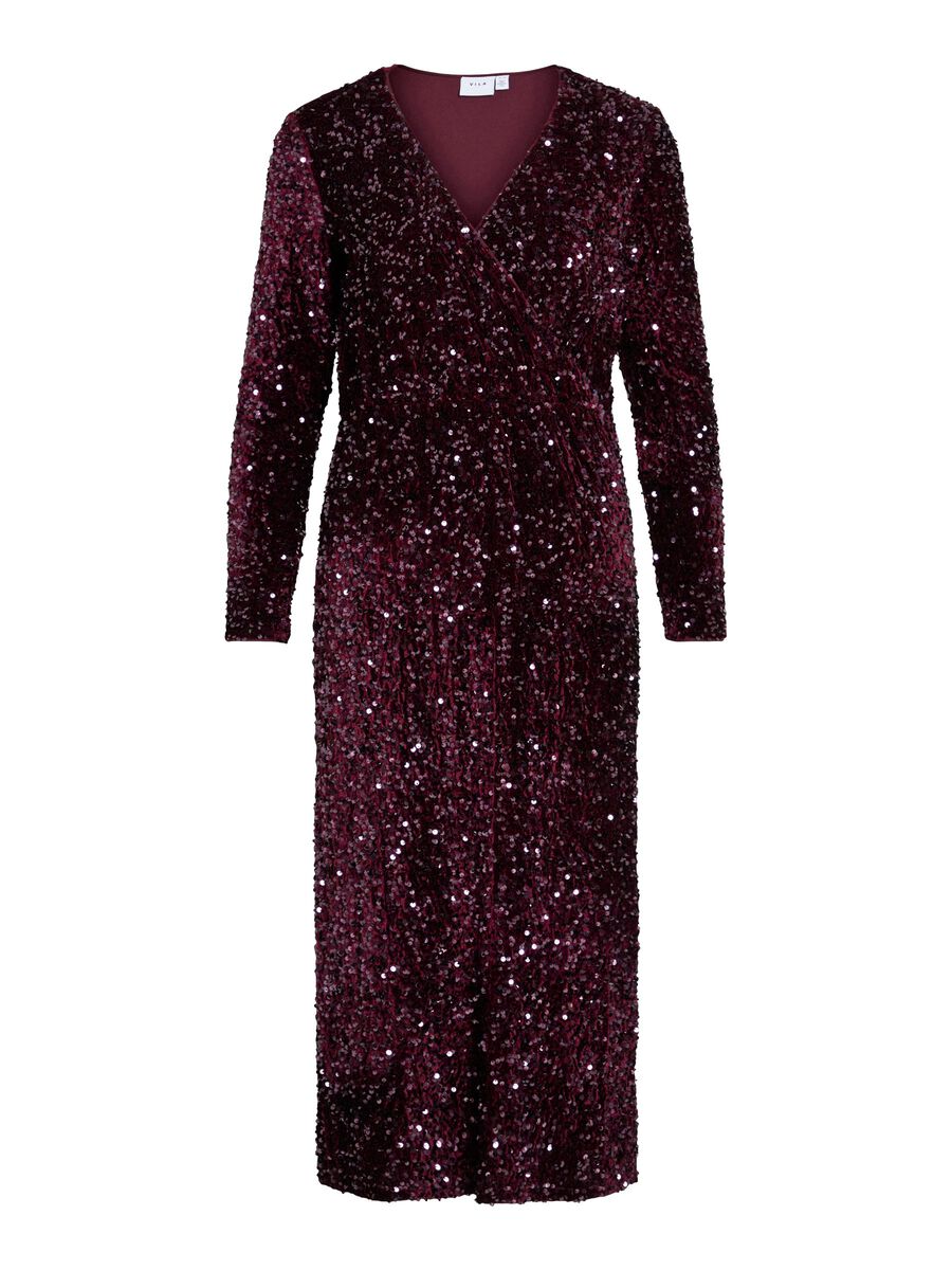 Faith Sequin Midi Dress (Fig)