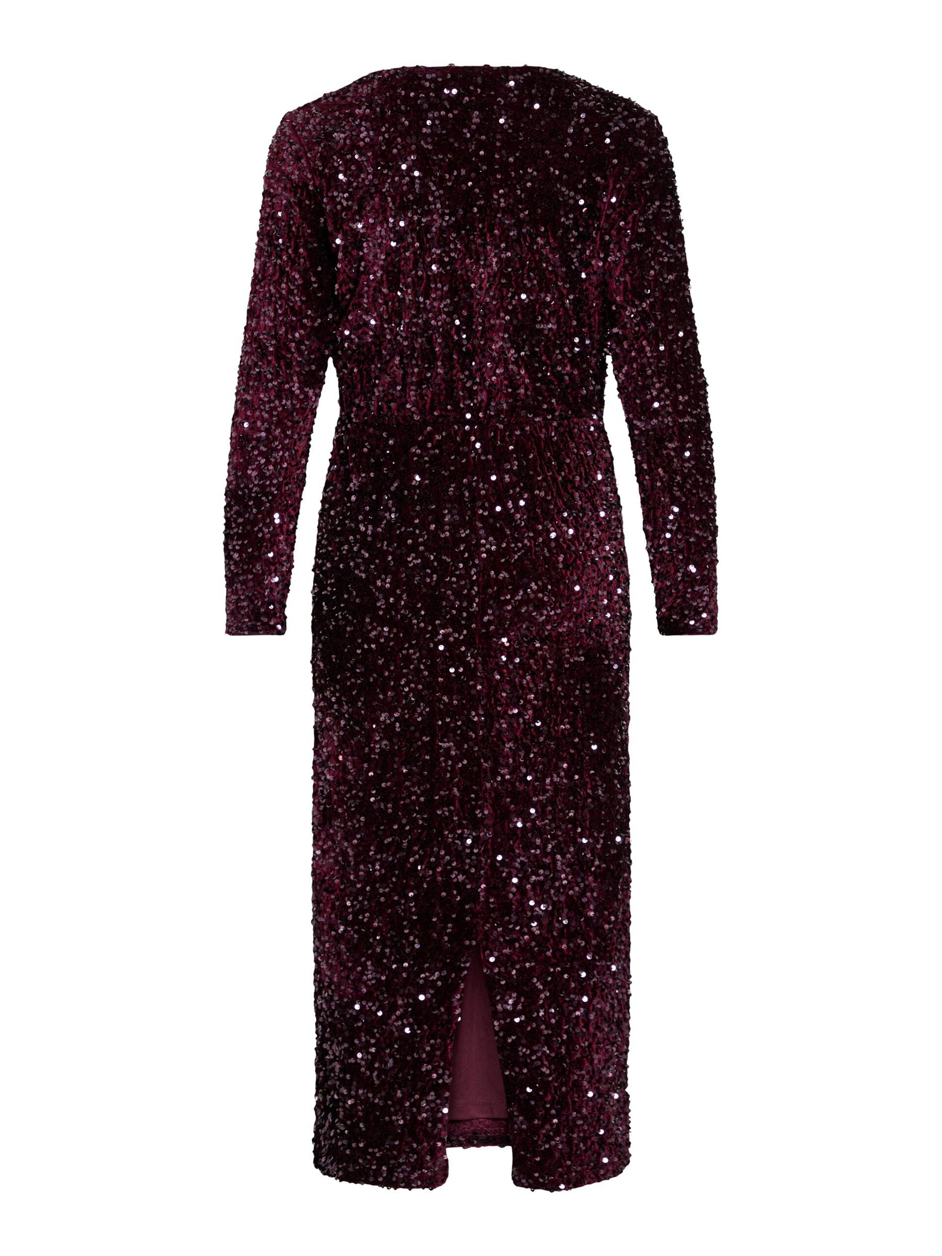 Faith Sequin Midi Dress (Fig)