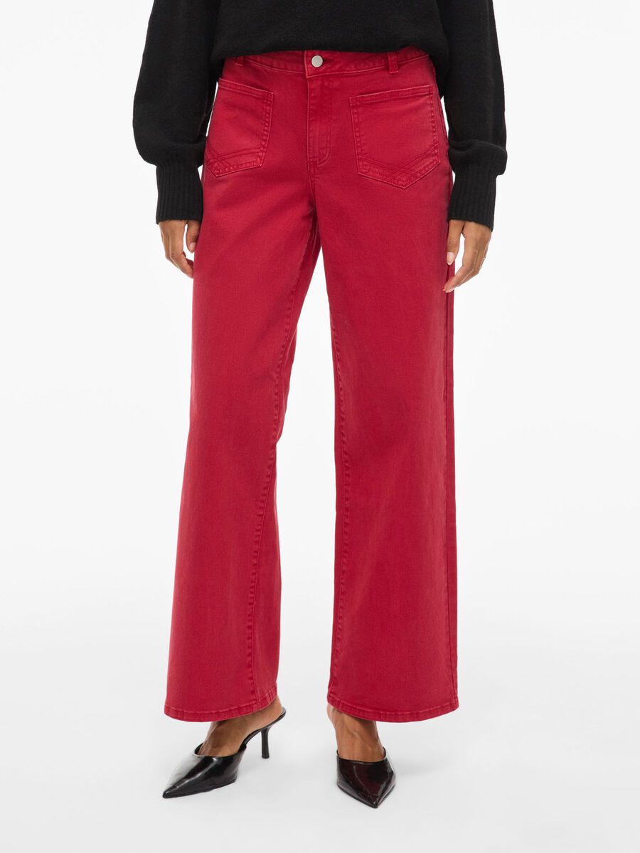 Vilorie Wide Leg Jeans (Jester Red)