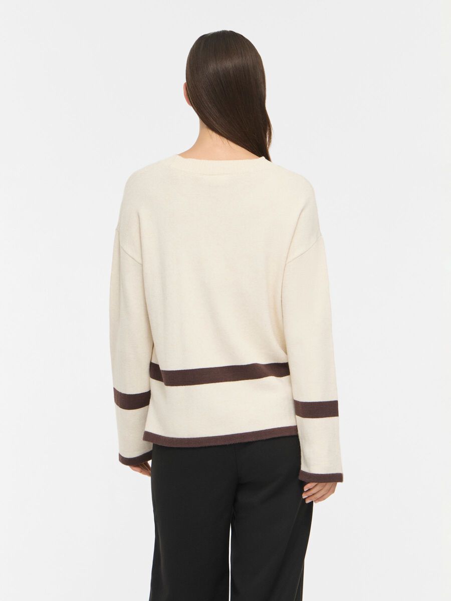 Sonia Oversized Jumper (Cream/Coffee Bean)