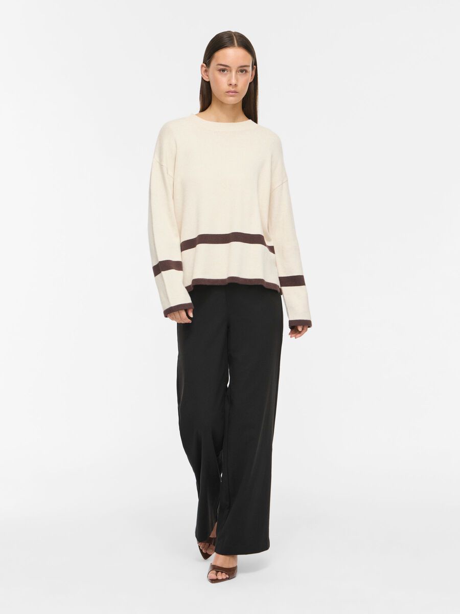 Sonia Oversized Jumper (Cream/Coffee Bean)