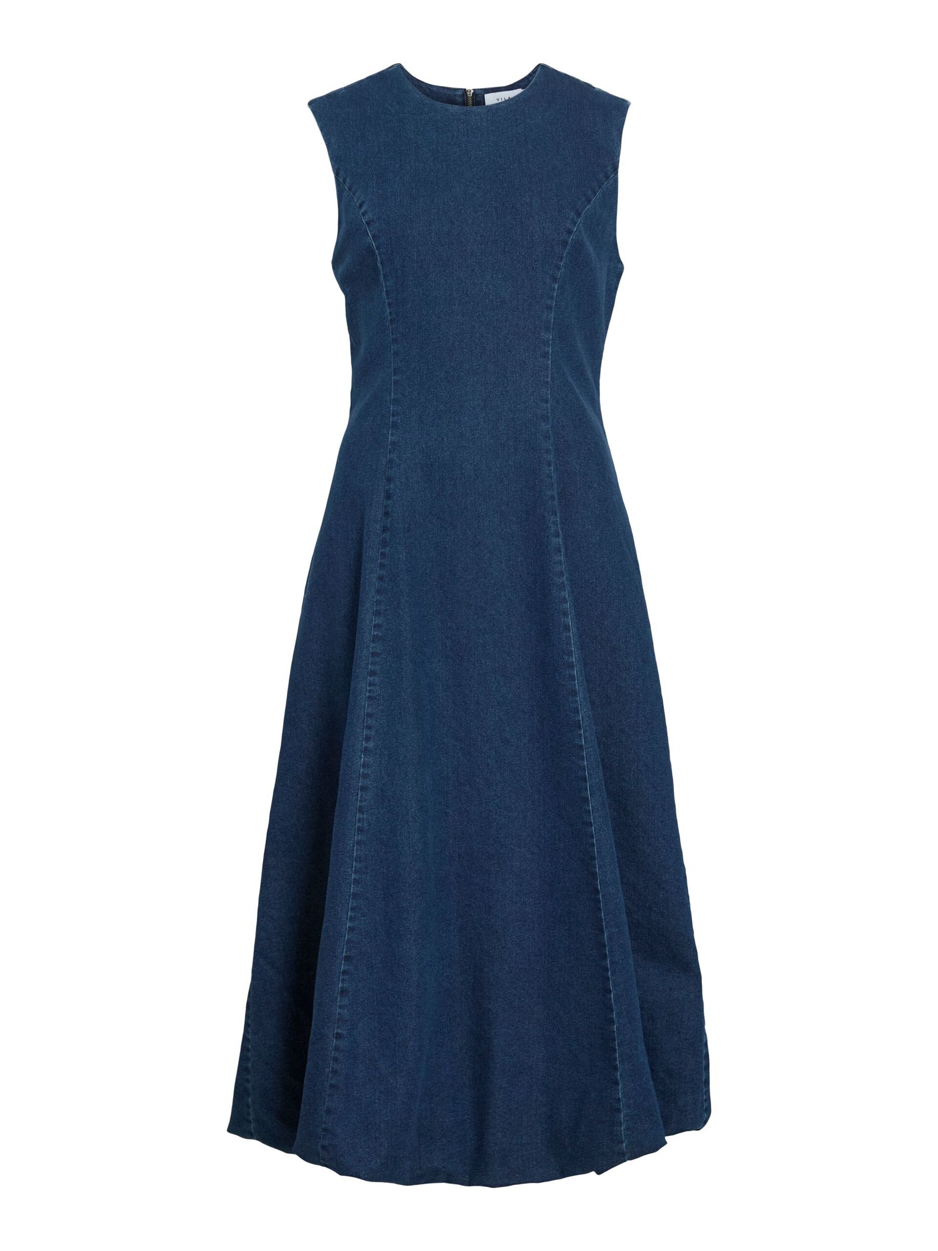 Amanda Denim Ankle Dress (Dark Blue Denim)