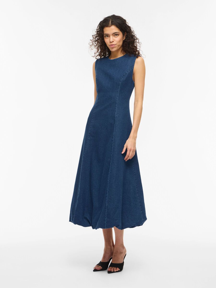 Amanda Denim Ankle Dress (Dark Blue Denim) | Love Cherish