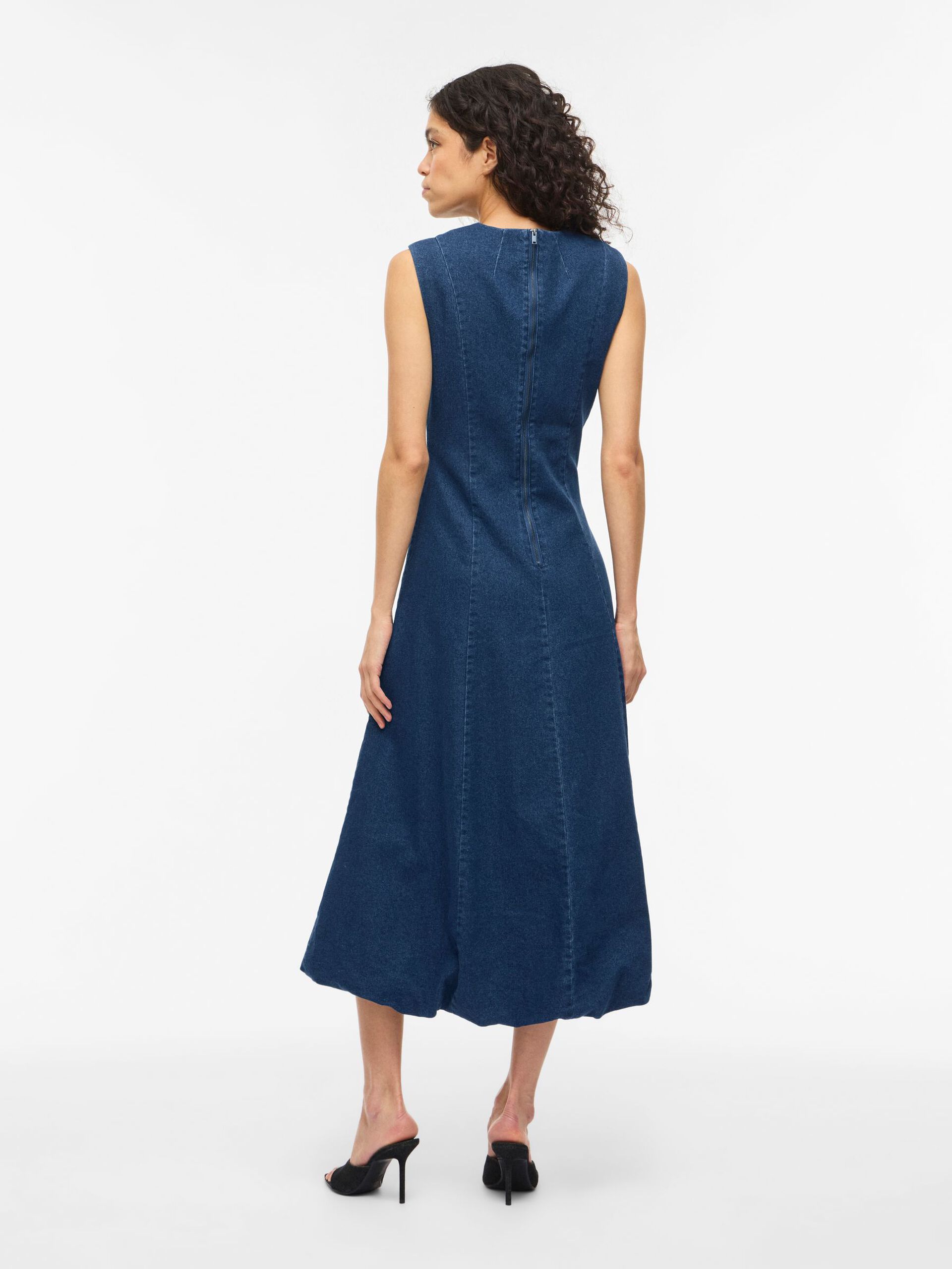 Amanda Denim Ankle Dress (Dark Blue Denim)