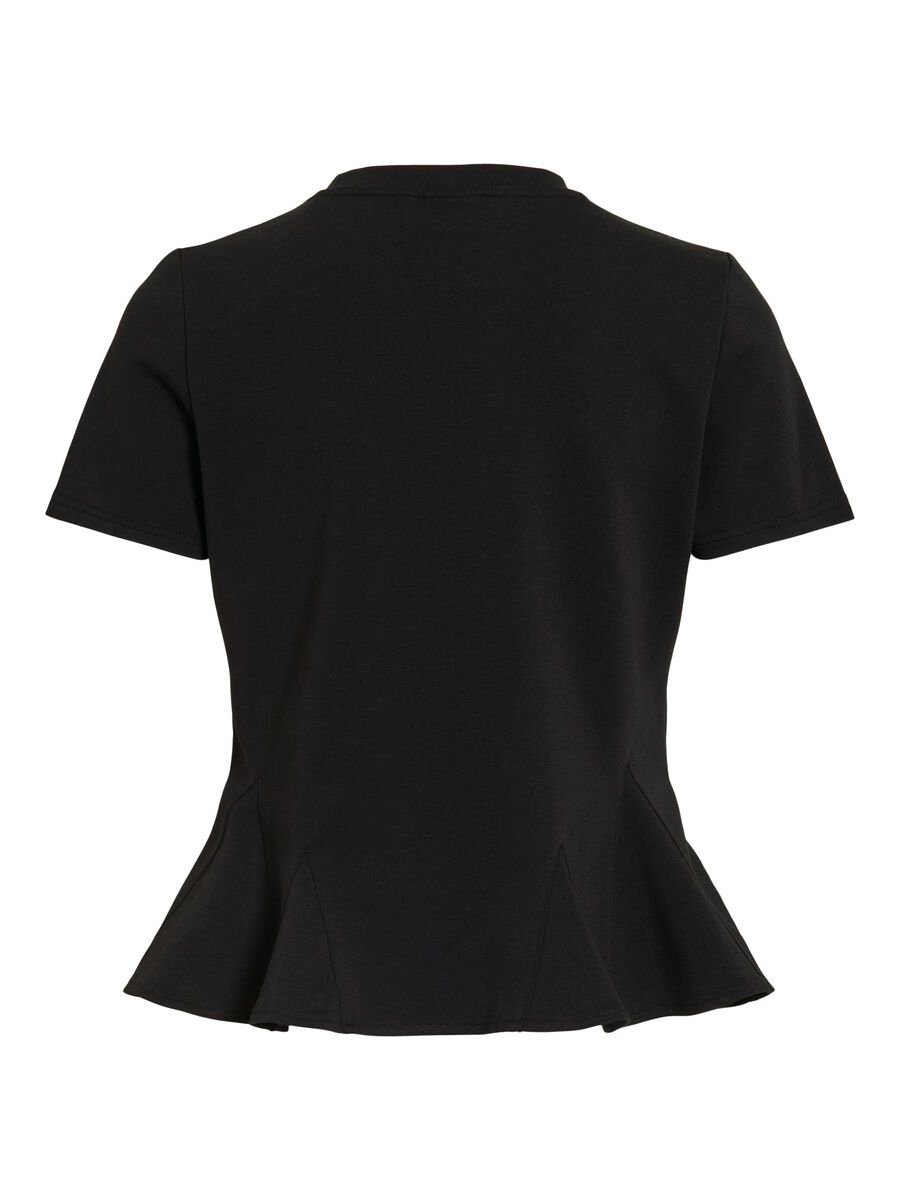 Mera Peplum T-Shirt (Black Beauty)
