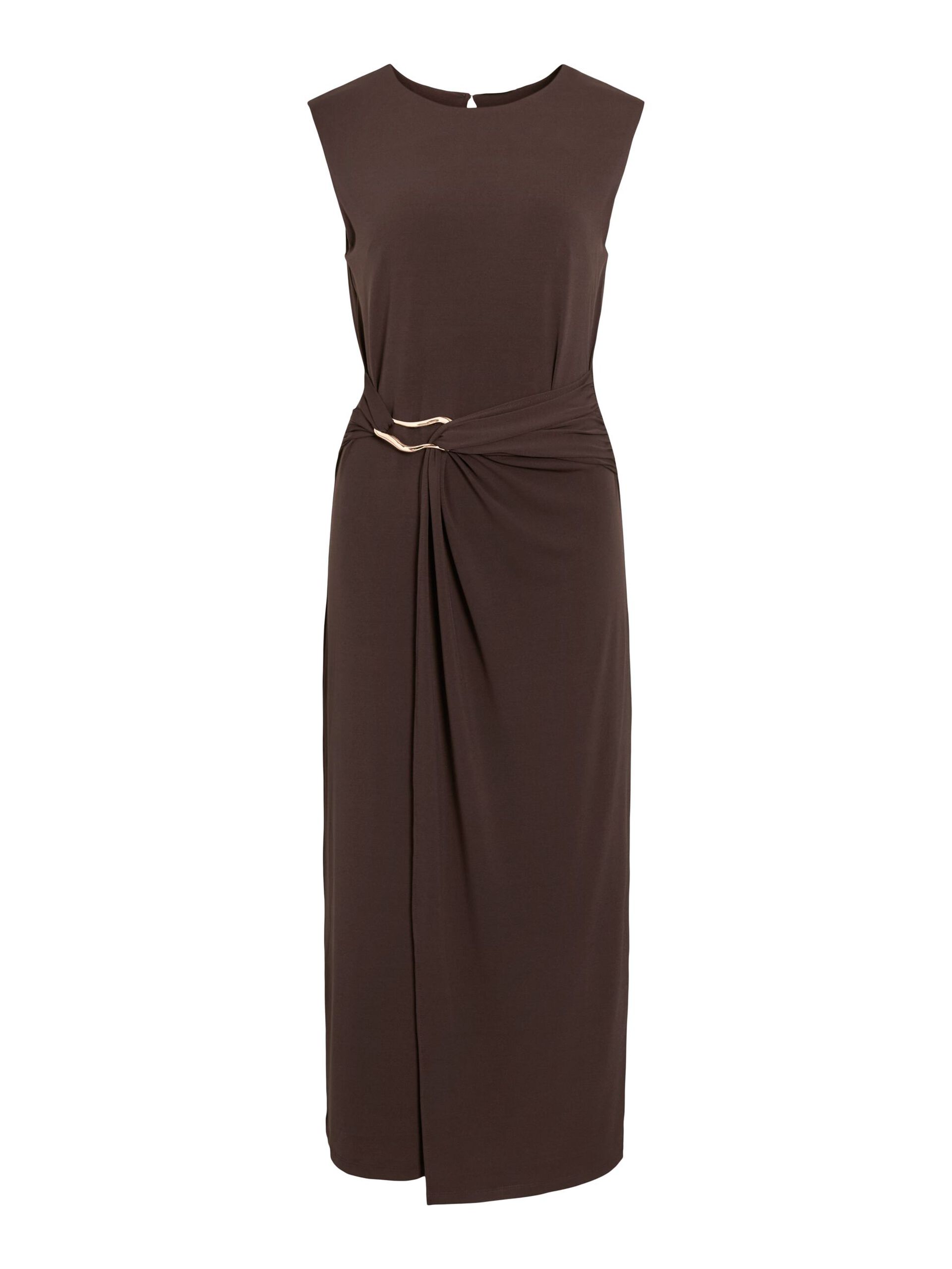 Justine Midi Dress (Brown)