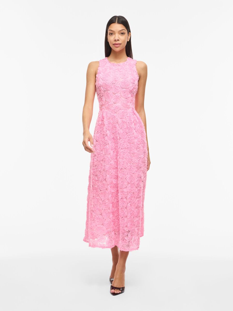 Gloria Midi Dress (Bonbon Pink)