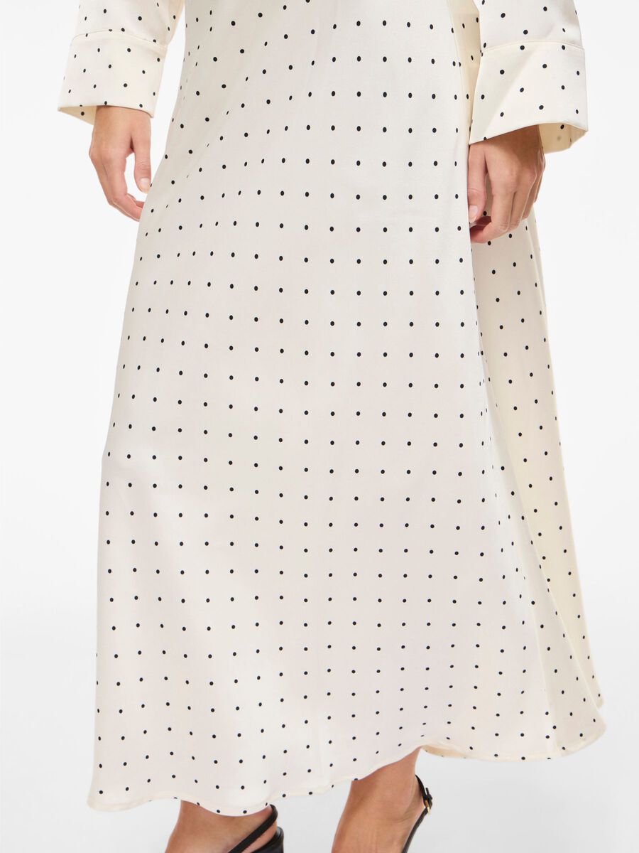 Fia Midi Skirt (Cloud Dancer/Black Dots)